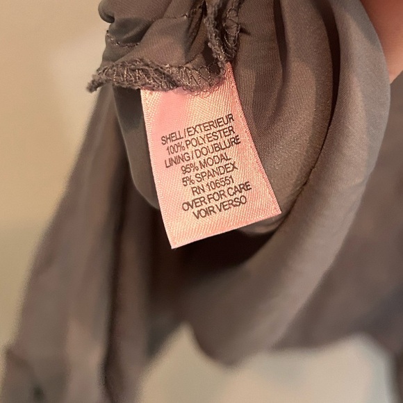 Calypso St Barth Grey Silky modal V-Neck minimalist detachable lining mini dress - Picture 7 of 7